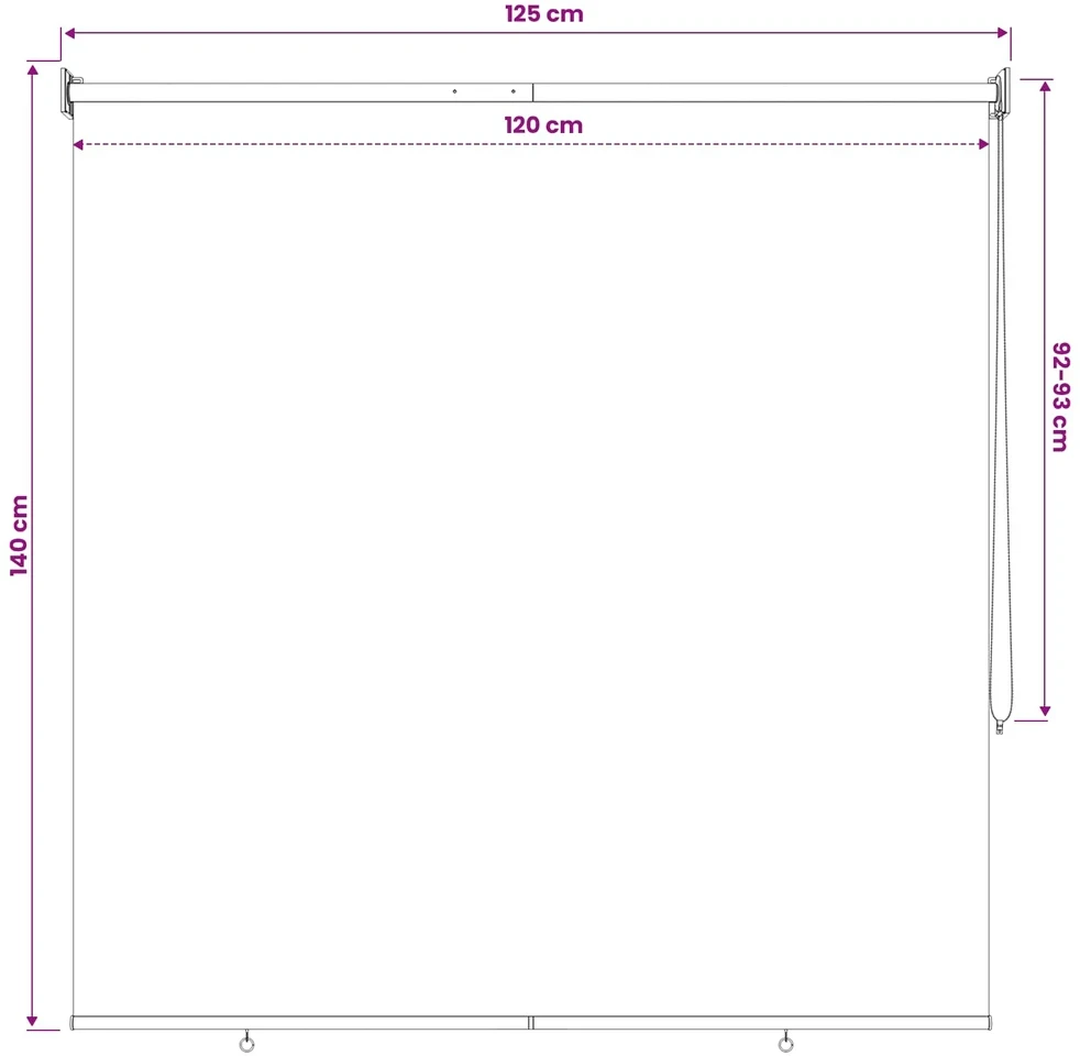 Lauko ritininė žaliuzė UV apsaugai Smėlio 100 x 230 cm (P x A)