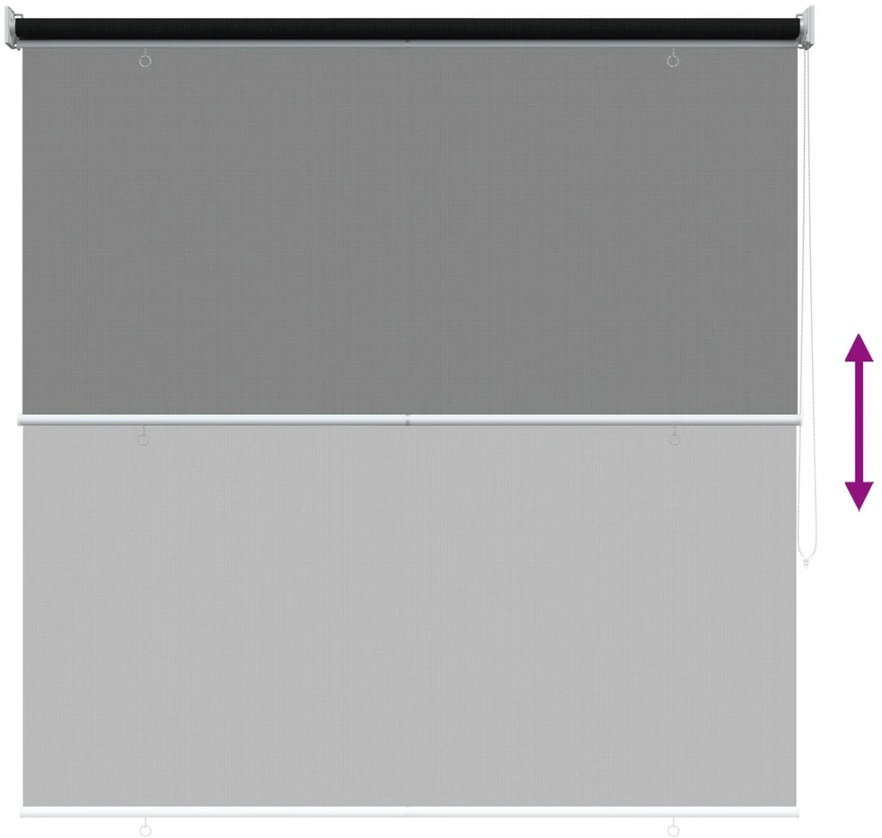 Lauko roletai 90% UV blokavimui Juoda 140 x 140 cm HDPE