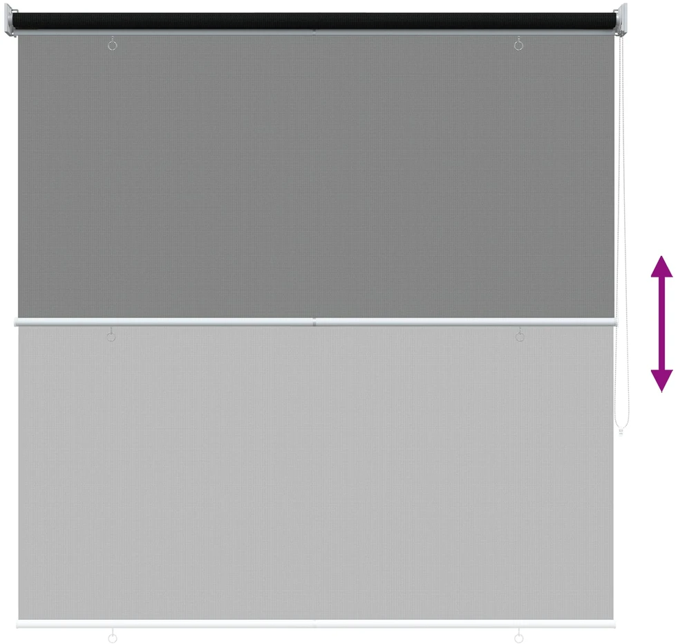 Lauko roletai 90% UV blokavimui Juoda 140 x 140 cm HDPE