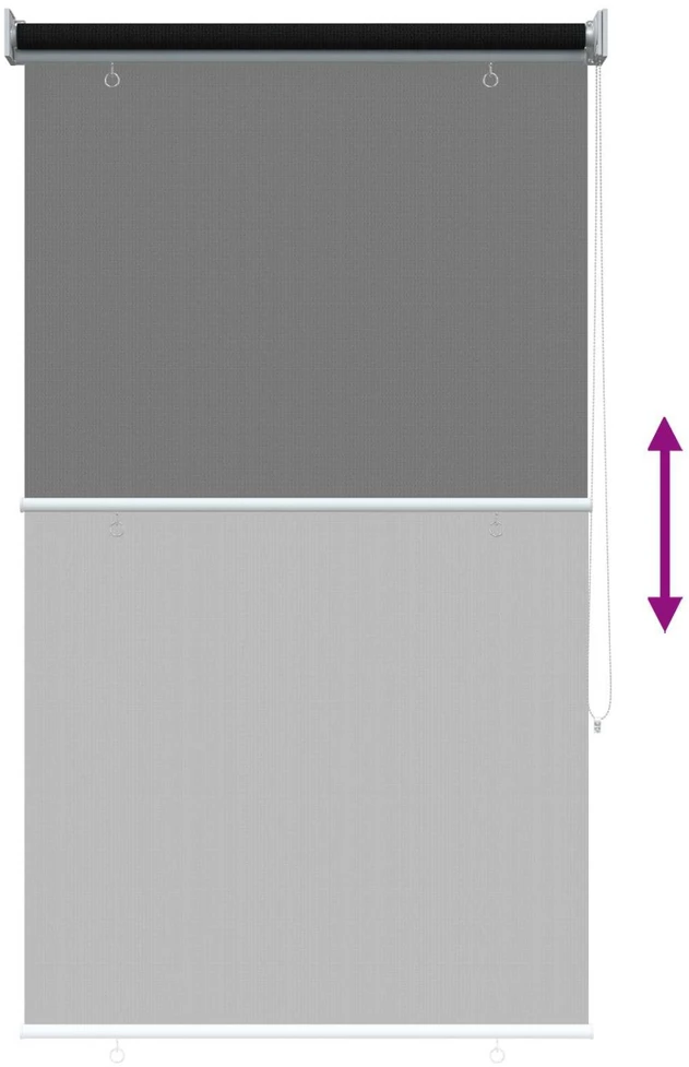 Lauko roletai 90% UV blokavimui Juoda 80 x 140 cm HDPE