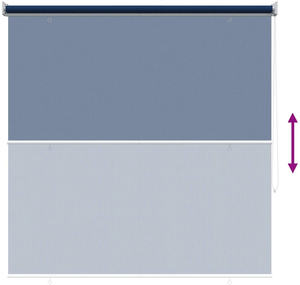 Lauko roletai 90% UV blokavimui Mėlyna 140 x 140 cm HDPE