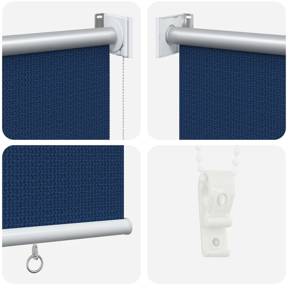Lauko roletai 90% UV blokavimui Mėlyna 140 x 140 cm HDPE