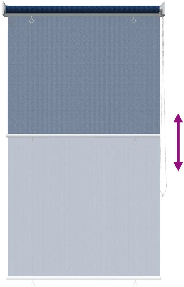 Lauko roletai 90% UV blokavimui Mėlyna 80 x 140 cm HDPE