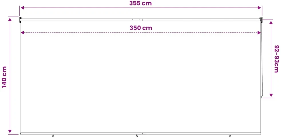 Lauko roletai 90% UV blokavimui Mėlynos ir baltos dryžuotos