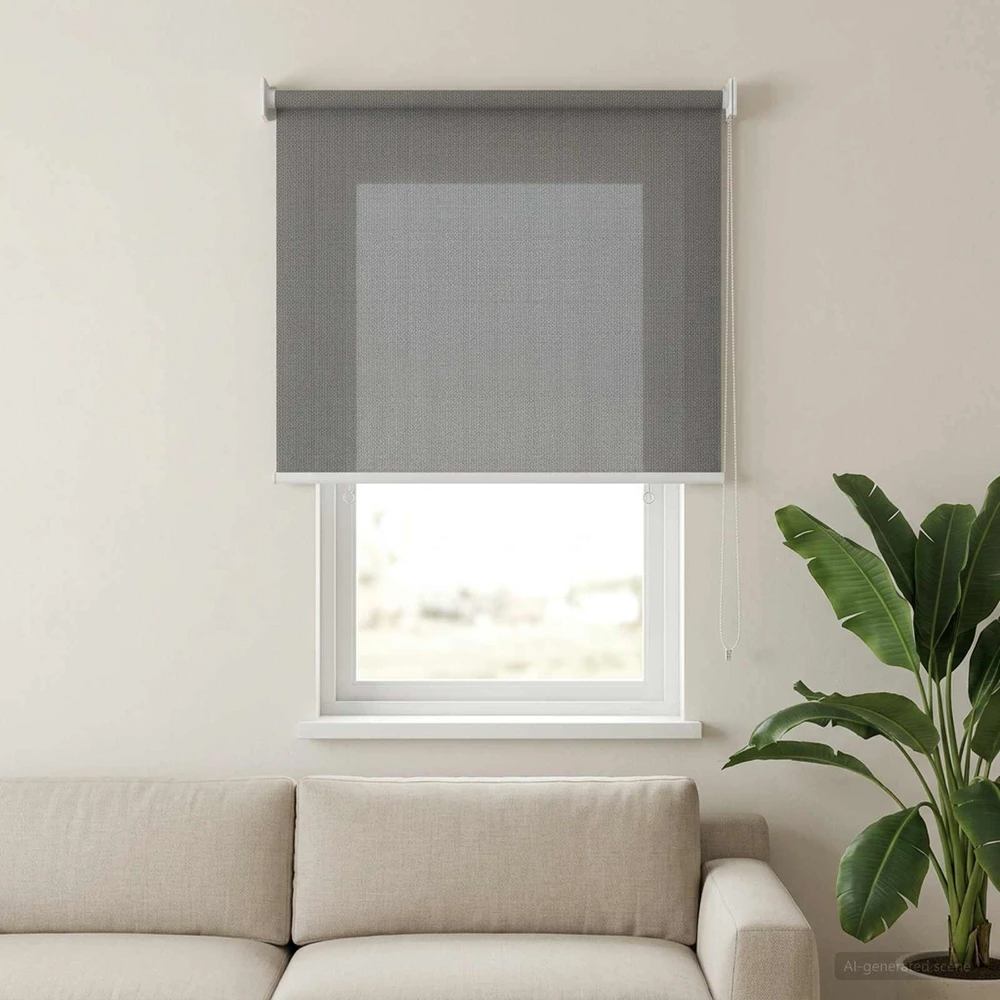 Lauko roletai 90% UV blokavimui Šviesiai pilka 80 x 140 cm HDPE