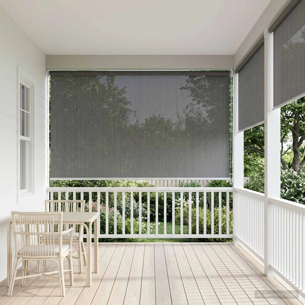 Lauko roletai 90% UV blokavimui Šviesiai pilka 180 x 140 cm
