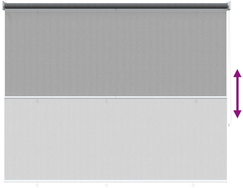 Lauko roletai 90% UV blokavimui Šviesiai pilka 220 x 230 cm