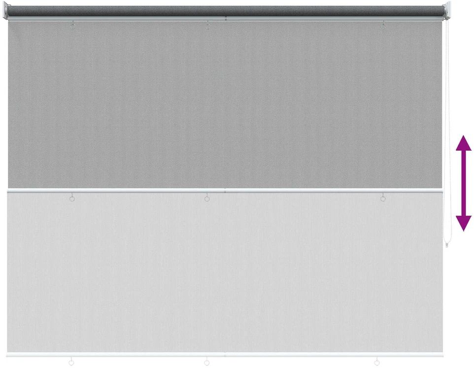 Lauko roletai 90% UV blokavimui Šviesiai pilka 220 x 230 cm