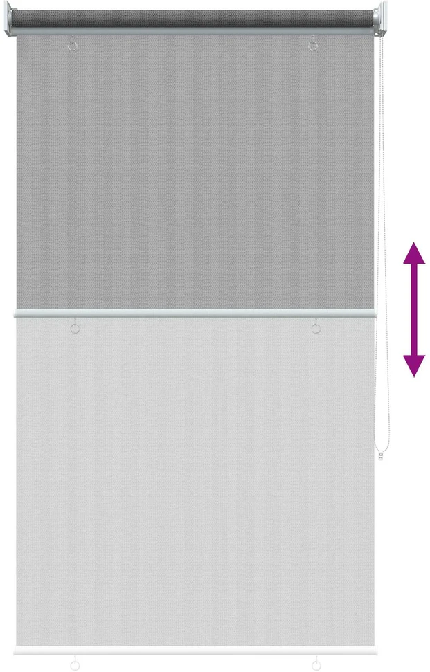 Lauko roletai 90% UV blokavimui Šviesiai pilka 80 x 140 cm HDPE