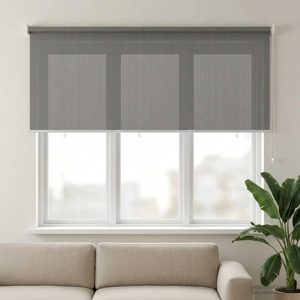Lauko roletai 90% UV blokavimui Šviesiai pilka 140 x 140 cm