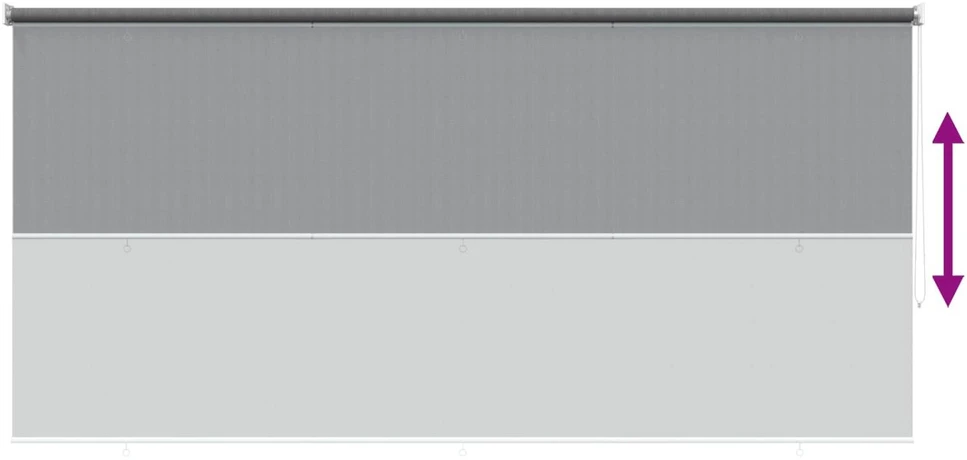 Lauko roletai 90% UV blokavimui Šviesiai pilka 400 x 230 cm