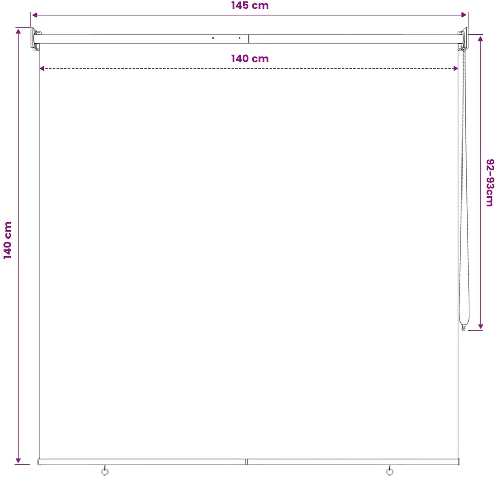 Lauko roletai 90% UV blokavimui Tamsiai žalia 140 x 140 cm HDPE