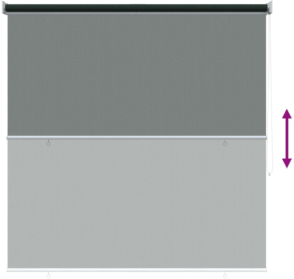 Lauko roletai 90% UV blokavimui Tamsiai žalia 160 x 230 cm HDPE