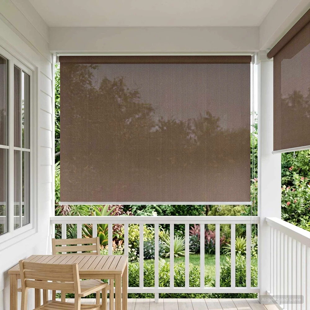 Lauko roletai 90% UV blokavimui Taupe 100 x 230 cm HDPE