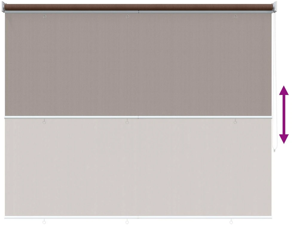 Lauko roletai 90% UV blokavimui Taupe 220 x 140 cm HDPE