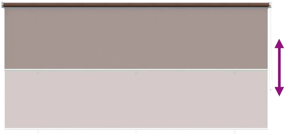 Lauko roletai 90% UV blokavimui Taupe 350 x 140 cm HDPE