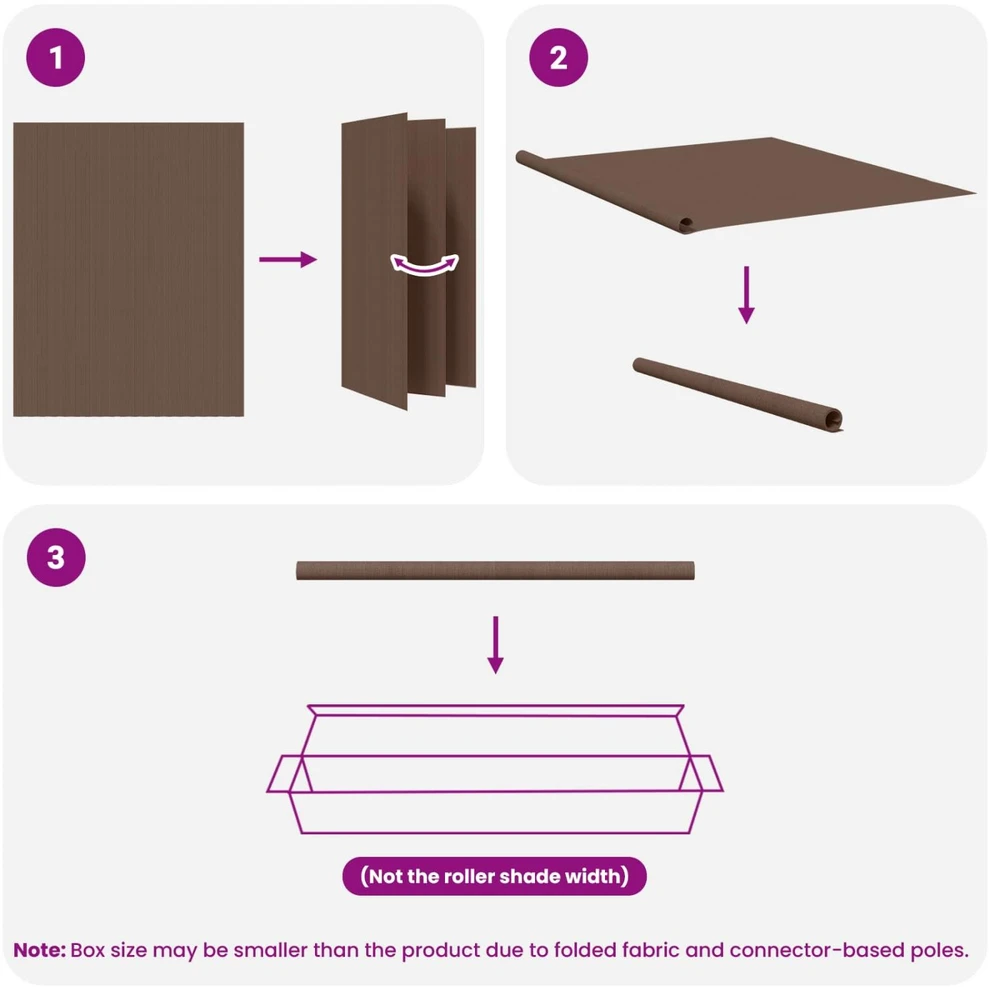 Lauko roletai 90% UV blokavimui Taupe 350 x 140 cm HDPE
