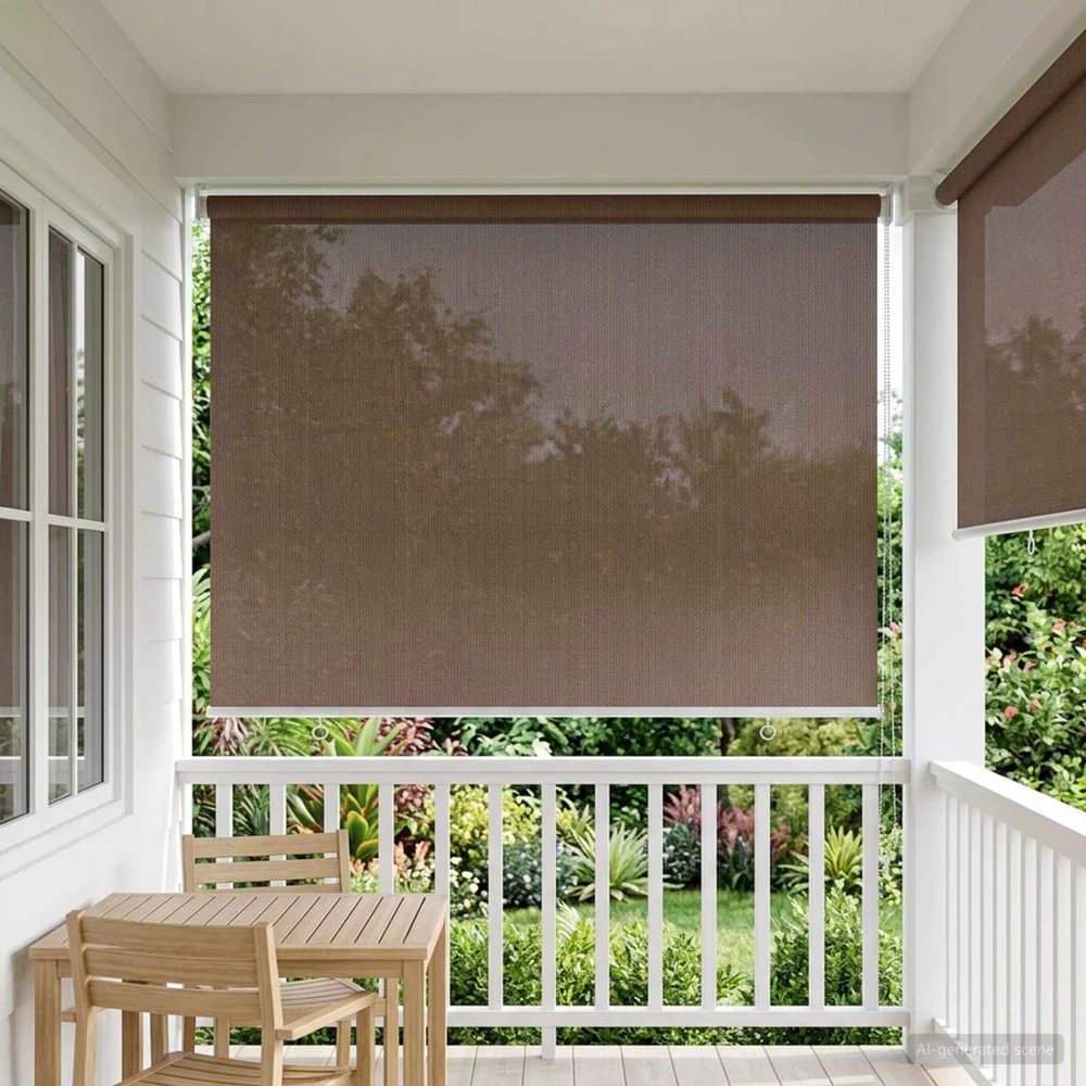 Lauko roletai 90% UV blokavimui Taupe 60 x 230 cm HDPE