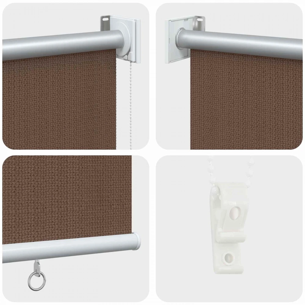 Lauko roletai 90% UV blokavimui Taupe 60 x 140 cm HDPE