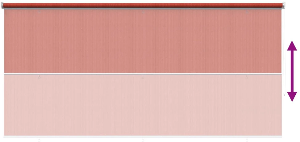 Lauko roletai 90% UV blokavimui Terakota 400 x 230 cm HDPE
