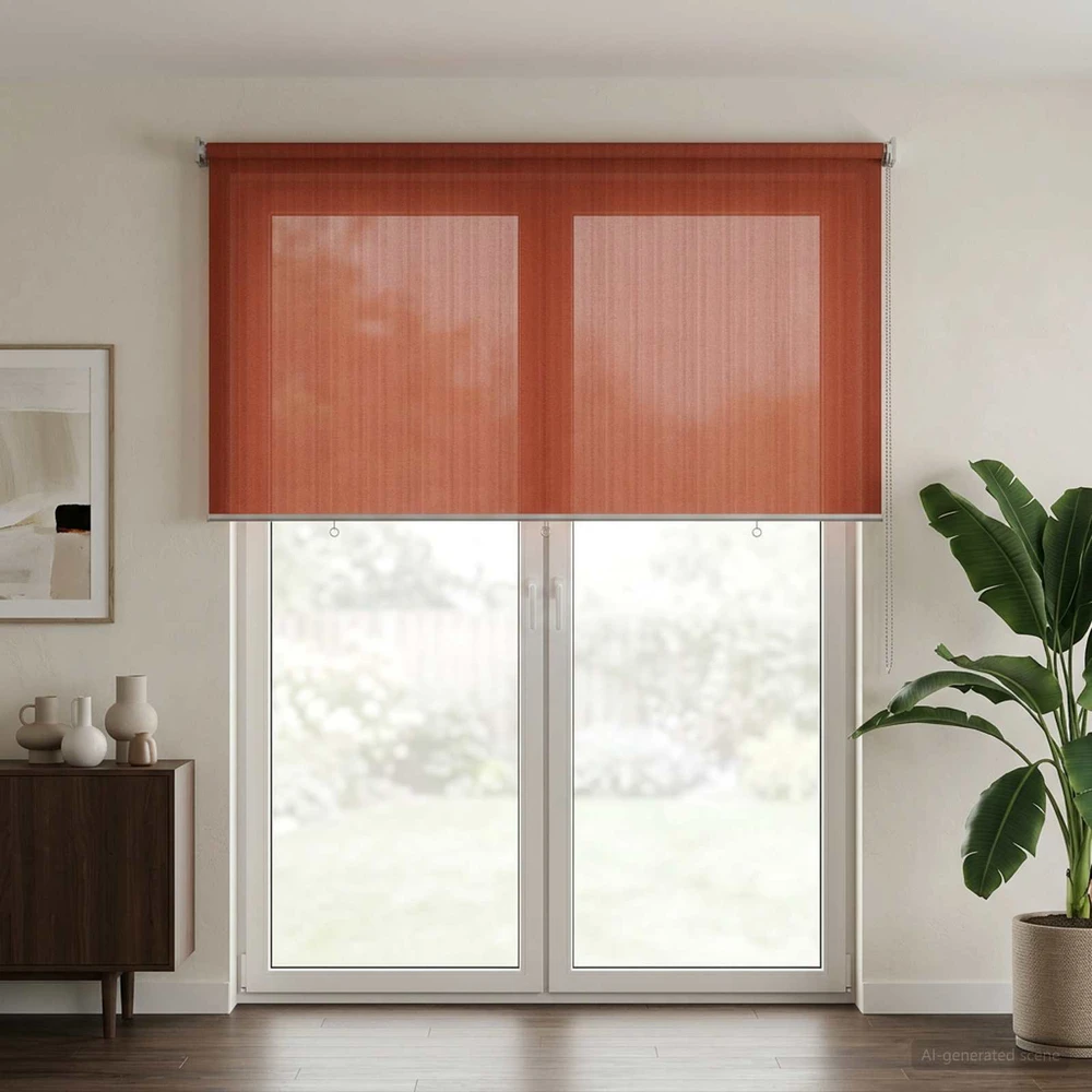 Lauko roletai 90% UV blokavimui Terakota 240 x 230 cm HDPE
