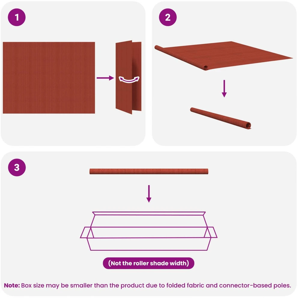 Lauko roletai 90% UV blokavimui Terakota 160 x 230 cm HDPE