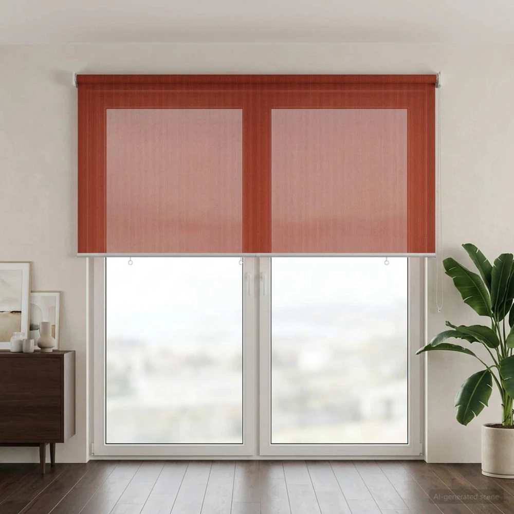 Lauko roletai 90% UV blokavimui Terakota 140 x 230 cm HDPE