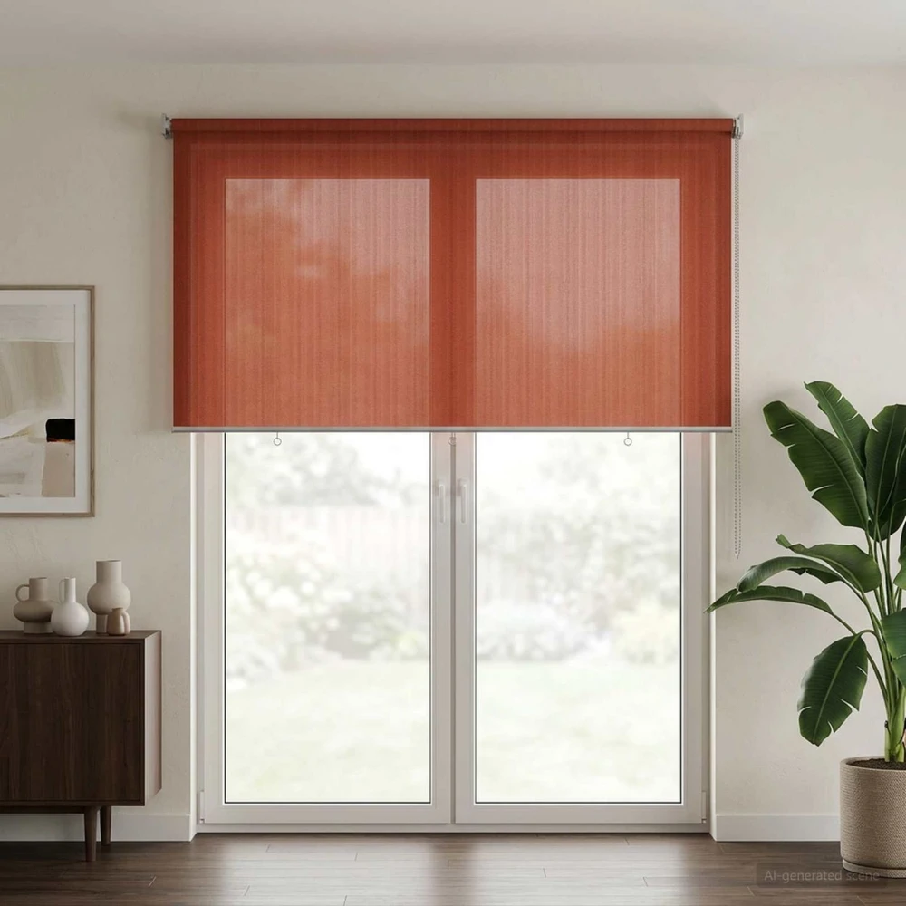 Lauko roletai 90% UV blokavimui Terakota 350 x 230 cm HDPE