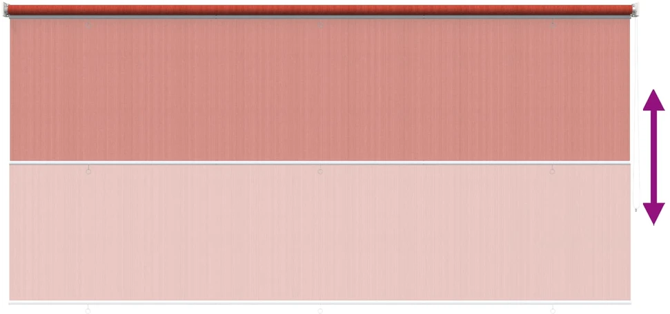 Lauko roletai 90% UV blokavimui Terakota 240 x 230 cm HDPE