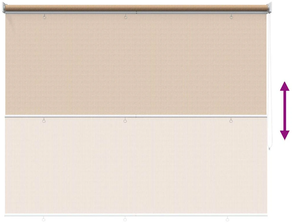Lauko roletas, 125 (plotis) x 230 (aukštis) cm, smėlio spalvos
