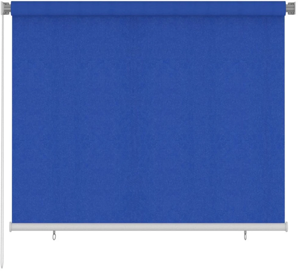 Lauko roletas, 185 (plotis) x 140 (aukštis) cm, mėlynos spalvos, HDPE