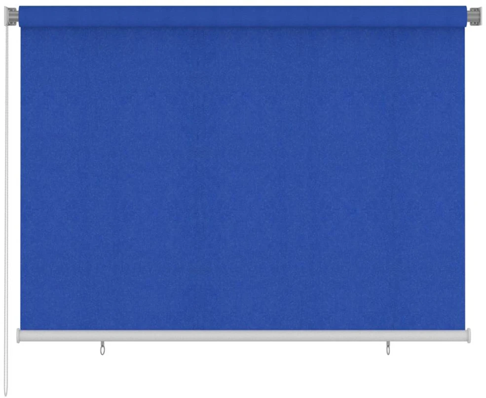 Lauko roletas, 205 (plotis) x 140 (aukštis) cm, mėlynos spalvos, HDPE