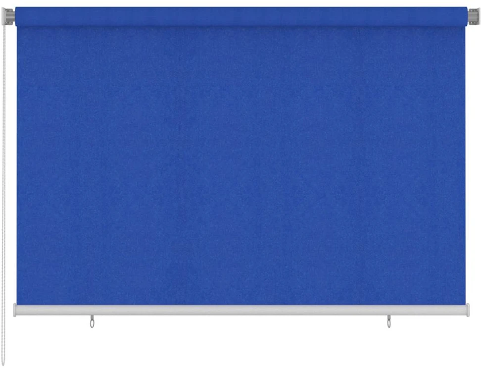 Lauko roletas, 225 (plotis) x 140 (aukštis) cm, mėlynos spalvos, HDPE