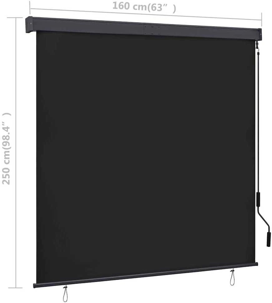 Lauko roletas, antracito spalvos, 160x250cm
