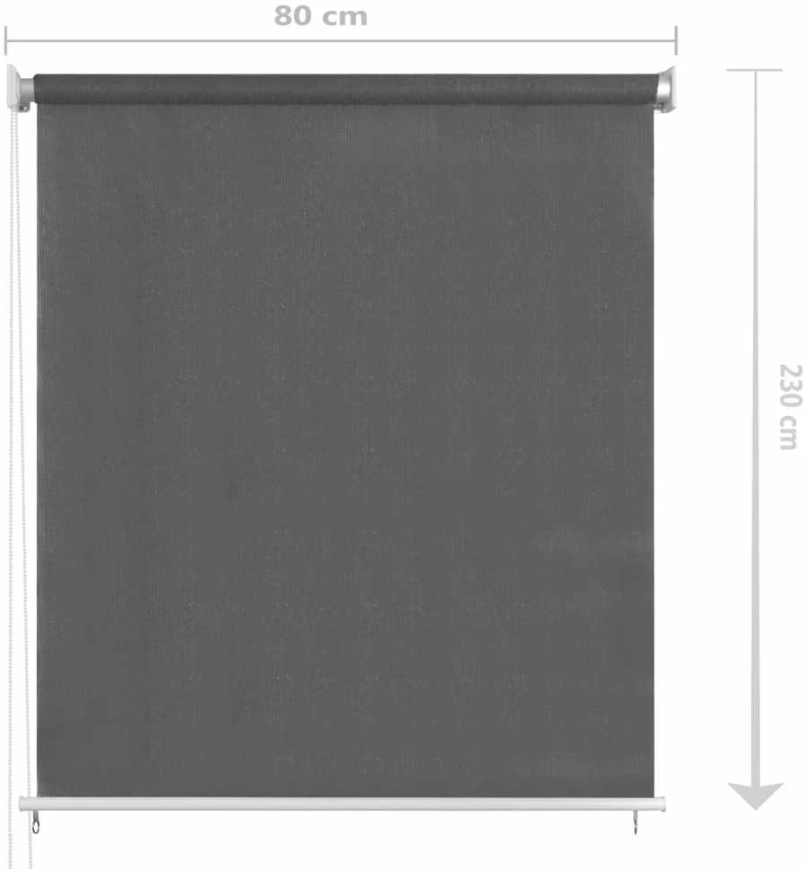 Lauko roletas, antracito spalvos, 80x230cm