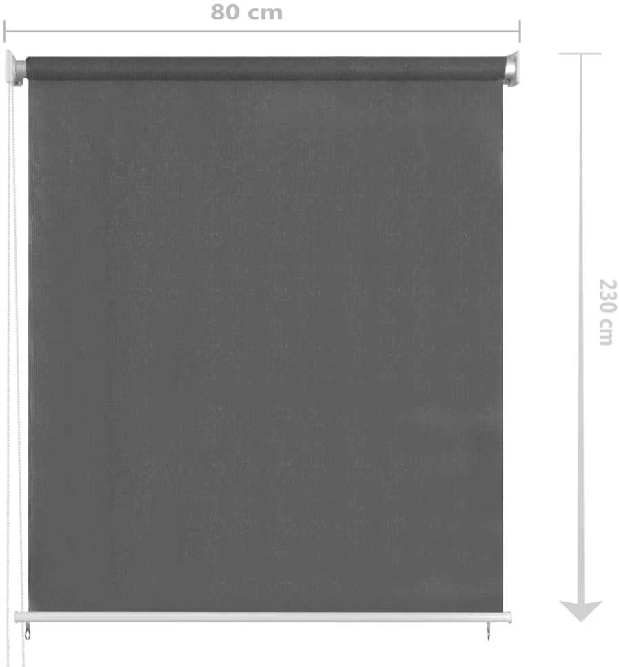 Lauko roletas, antracito spalvos, 80x230cm