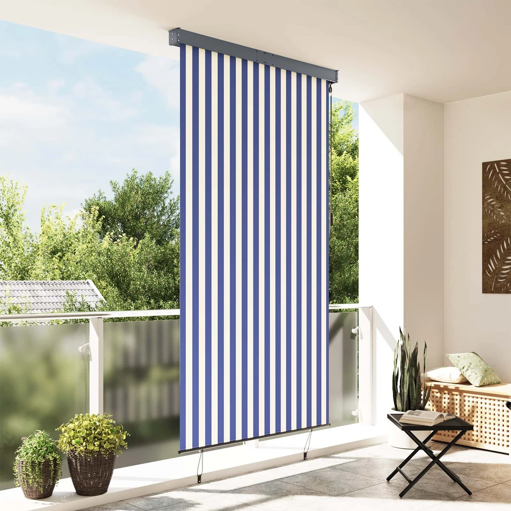 Lauko roletas, baltos ir mėlynos spalvų, 140x250cm