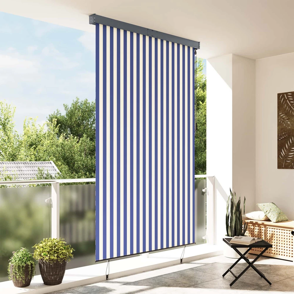 Lauko roletas, baltos ir mėlynos spalvų, 160x250cm