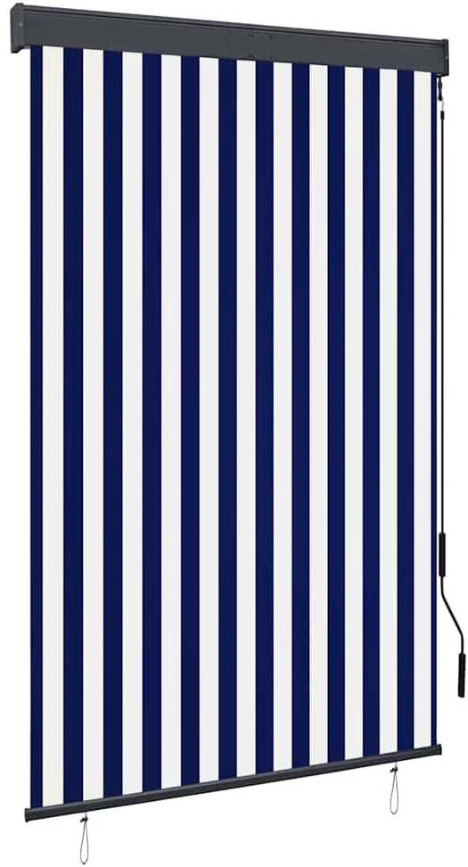 Lauko roletas, baltos ir mėlynos spalvų, 120x250cm