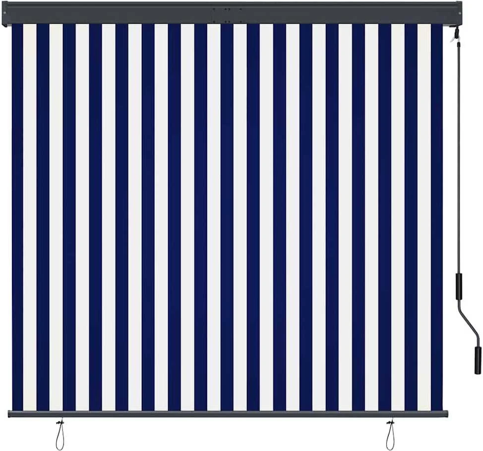 Lauko roletas, baltos ir mėlynos spalvų, 160x250cm