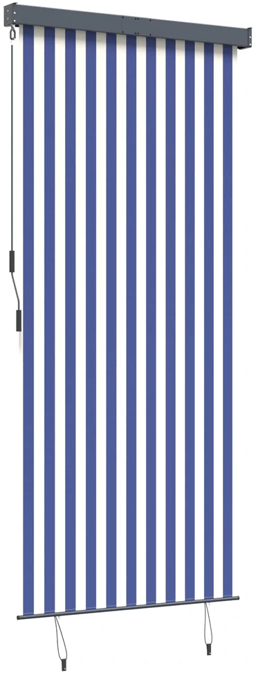Lauko roletas, baltos ir mėlynos spalvų, 120x250cm