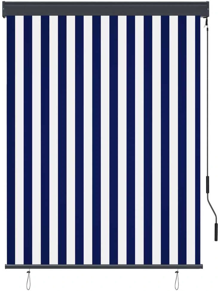 Lauko roletas, baltos ir mėlynos spalvų, 120x250cm