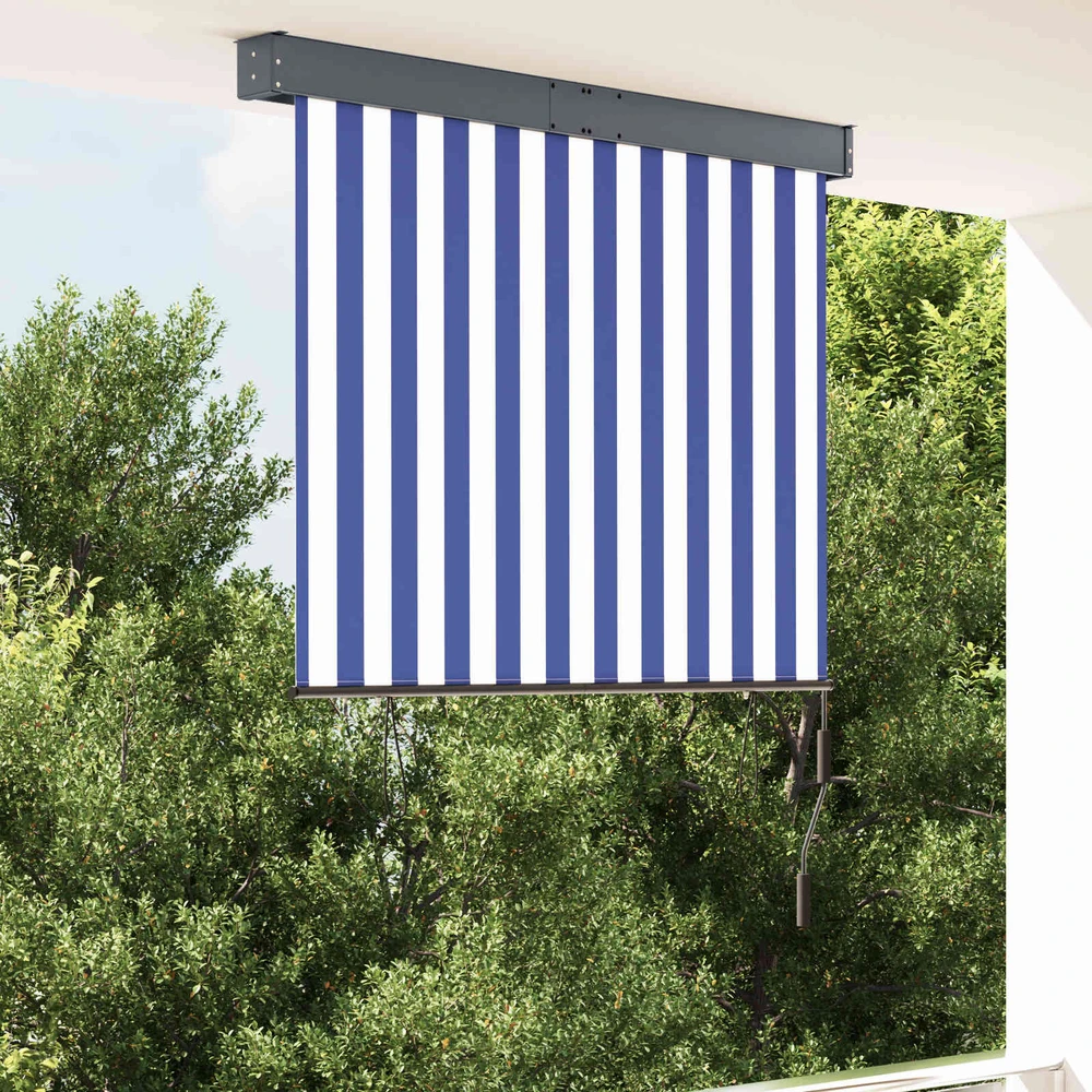 Lauko roletas, baltos ir mėlynos spalvų, 120x250cm