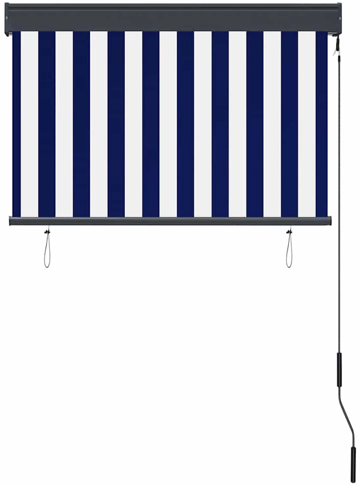 Lauko roletas, baltos ir mėlynos spalvų, 100x250cm