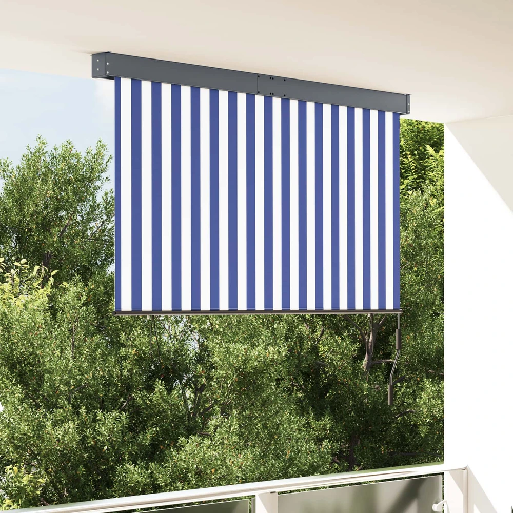 Lauko roletas, baltos ir mėlynos spalvų, 160x250cm