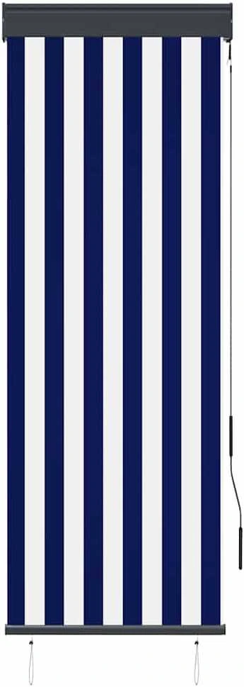 Lauko roletas, baltos ir mėlynos spalvų, 60x250cm