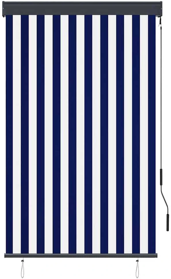 Lauko roletas, baltos ir mėlynos spalvų, 100x250cm