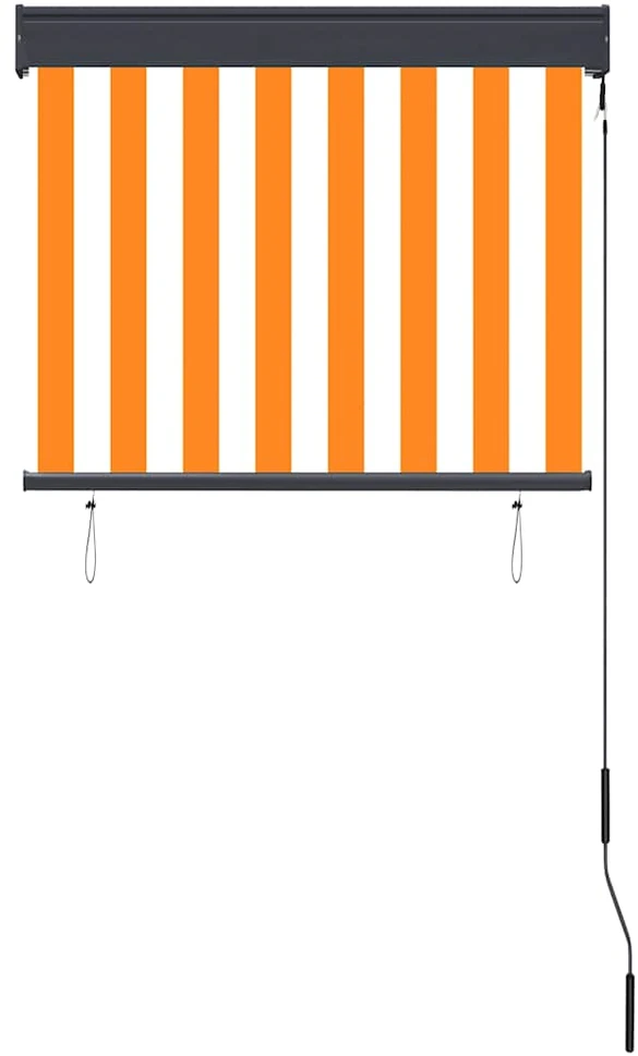 Lauko roletas, baltos ir oranžinės spalvų, 80x250cm