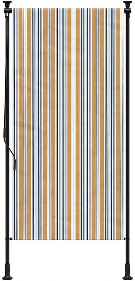Lauko roletas, geltonas/baltas, 120x270cm, audinys ir plienas