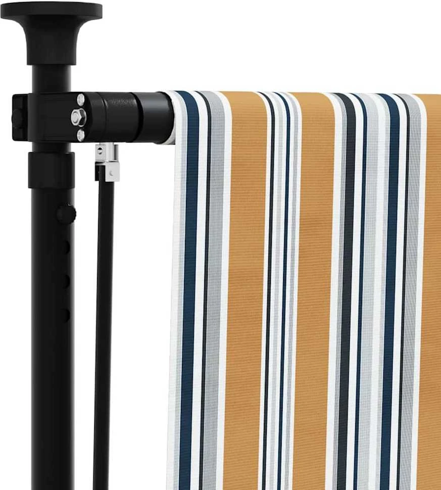 Lauko roletas, geltonas/baltas, 150x270cm, audinys ir plienas